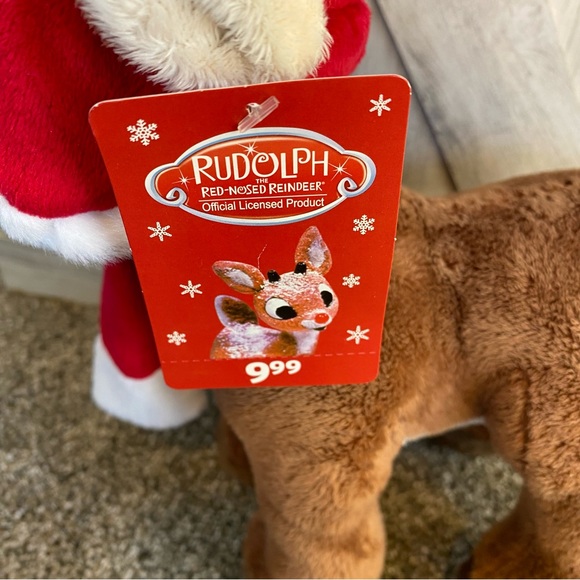 Rudolph The Red Nosed Reindeer Plush Christmas Hat /Scarf Stuffed Animal Dan Dee - Picture 9 of 12